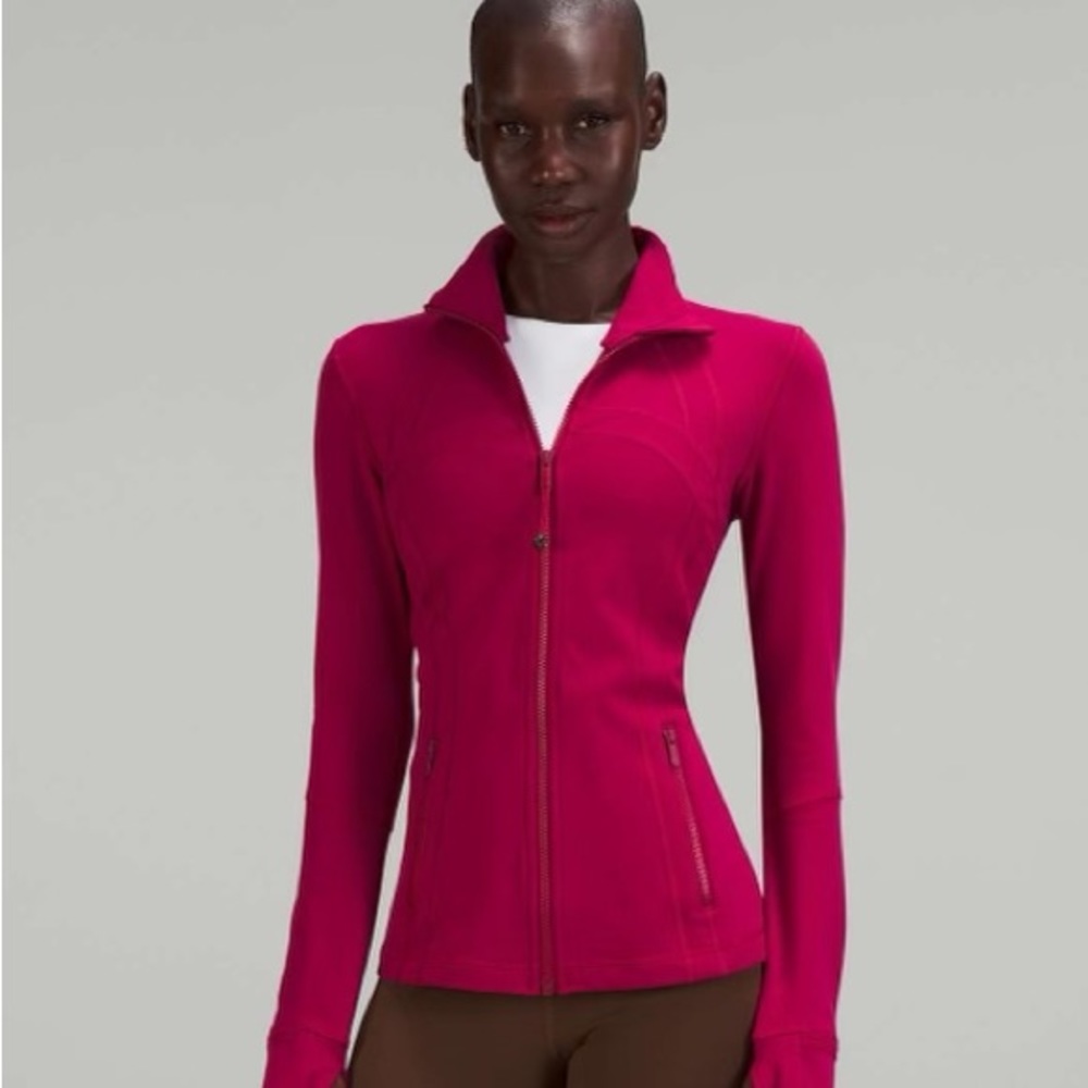 lululemon define jacket in color pomegranate size 8